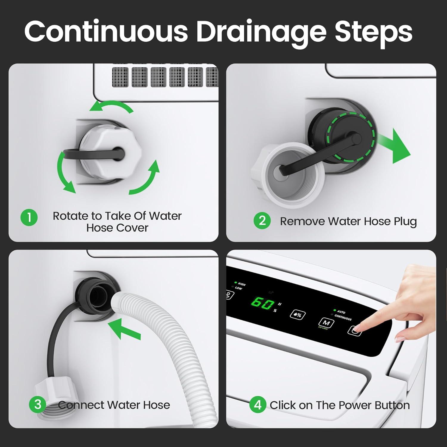 image:imageWaykar 120 Pints 2025 Energy Star Home Dehumidifier for Spaces up to 6000 Sq Ft Ideal for Basement Bathroom and Large Room with Drain Hose Portable Auto Defrost and SelfDrying120 Pints 6000 Sq Ft