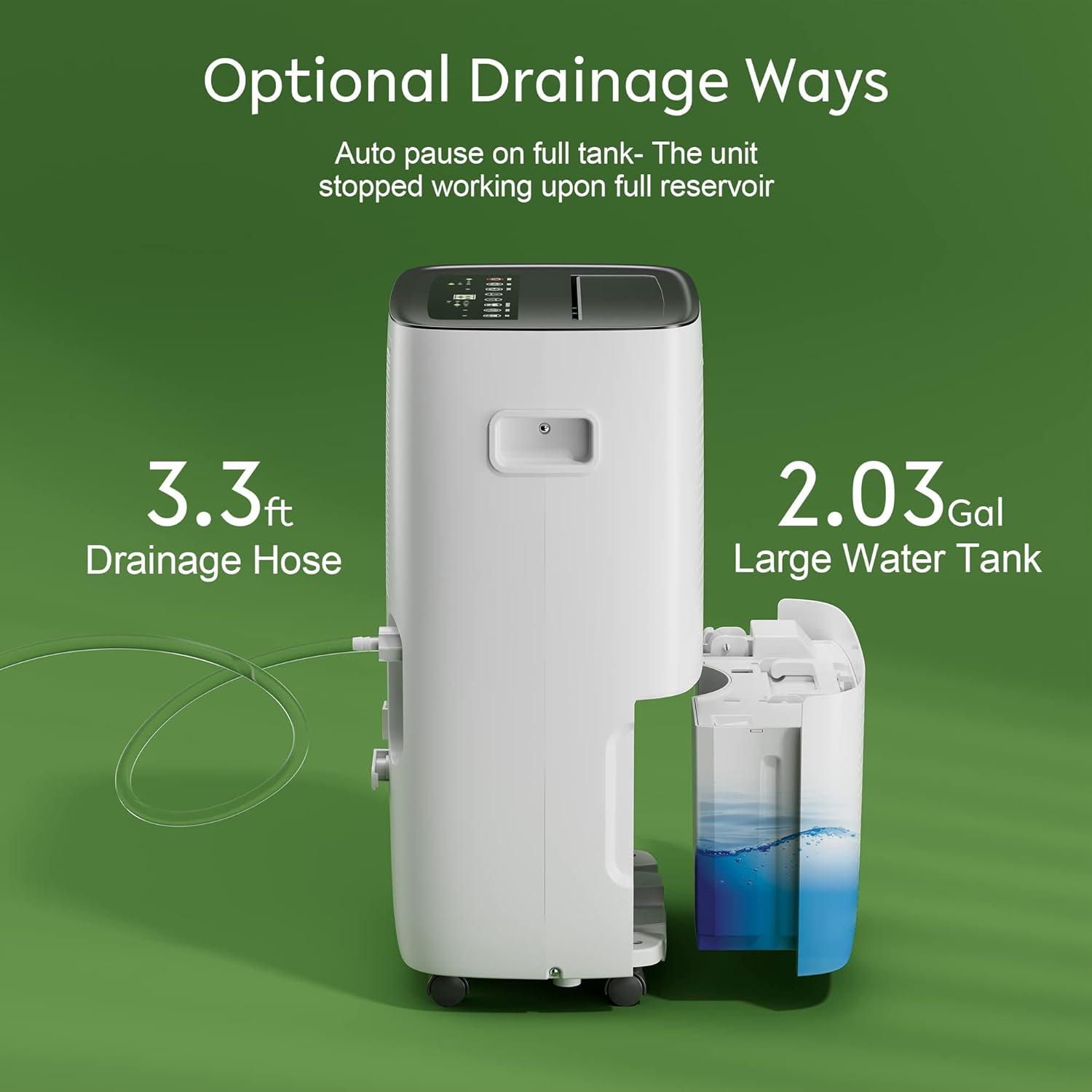 image:imageWaykar 130 Pints 6500 Sq Ft Dehumidifier with Drain Hose for Commercial and Industrial Large Rooms Warehouses Storages Home Basements and Bedroom with 204 Gal Water Tank150 Pints 7500 Sq Ft