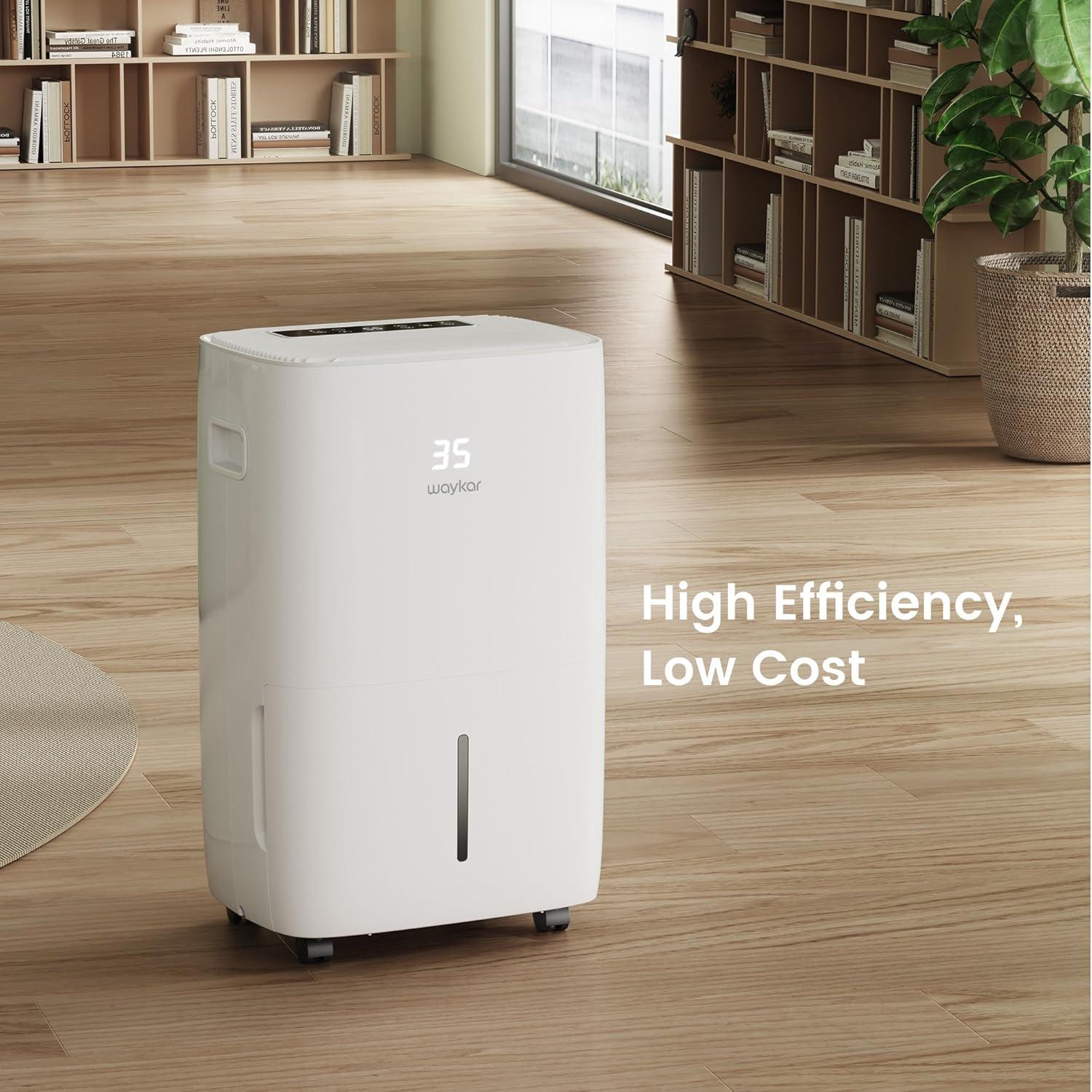 image:imageWaykar 130 Pints 6500 Sq Ft Dehumidifier with Drain Hose for Commercial and Industrial Large Rooms Warehouses Storages Home Basements and Bedroom with 204 Gal Water Tank130 Pints 6500 Sq Ft