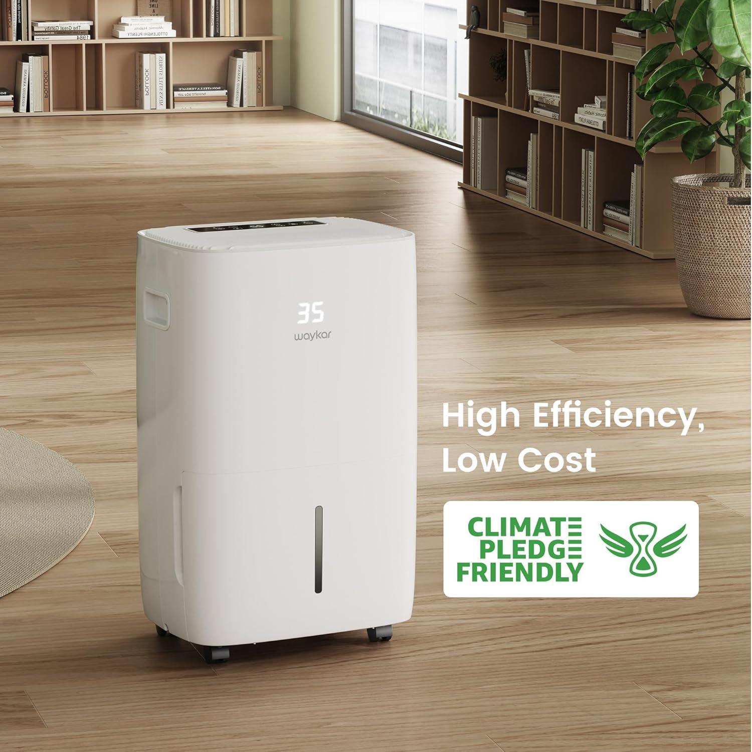 image:imageWaykar 130 Pints 6500 Sq Ft Dehumidifier with Drain Hose for Commercial and Industrial Large Rooms Warehouses Storages Home Basements and Bedroom with 204 Gal Water Tank130 Pints 6500 Sq Ft