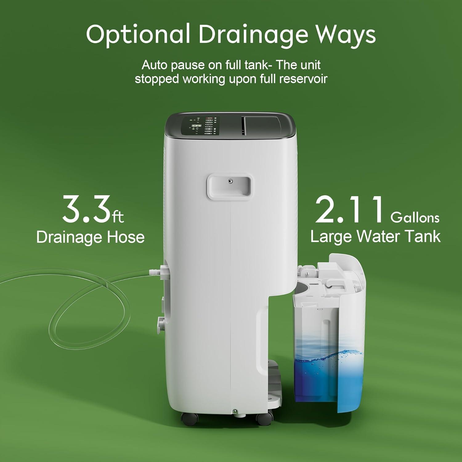 image:imageWaykar 150 Pints 7000 Sq Ft Energy Star Dehumidifier with Pump for Commercial and Industrial Large Room Basement Home Storage Warehouse with Drain Hose and Water Tank150 Pints 7000 Sq Ft