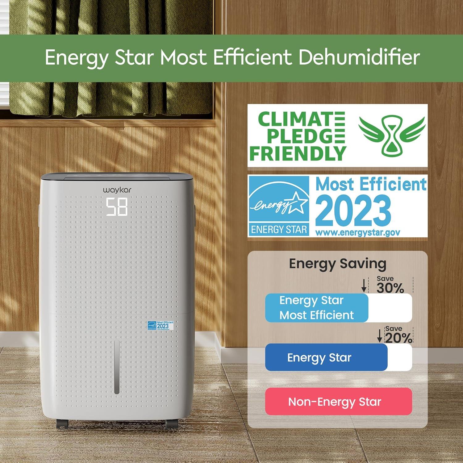 image:imageWaykar 150 Pints 7000 Sq Ft Energy Star Dehumidifier with Pump for Commercial and Industrial Large Room Basement Home Storage Warehouse with Drain Hose and Water Tank150 Pints 7000 Sq Ft