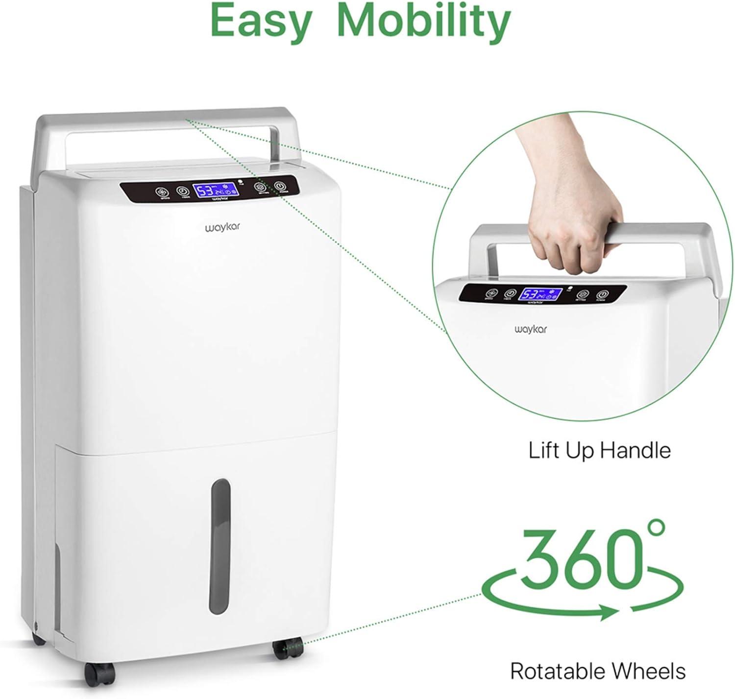 image:imageWaykar 150 Pints 7000 Sq Ft Energy Star Dehumidifier with Pump for Commercial and Industrial Large Room Basement Home Storage Warehouse with Drain Hose and Water Tank34 Pints 2000 Sq Ft