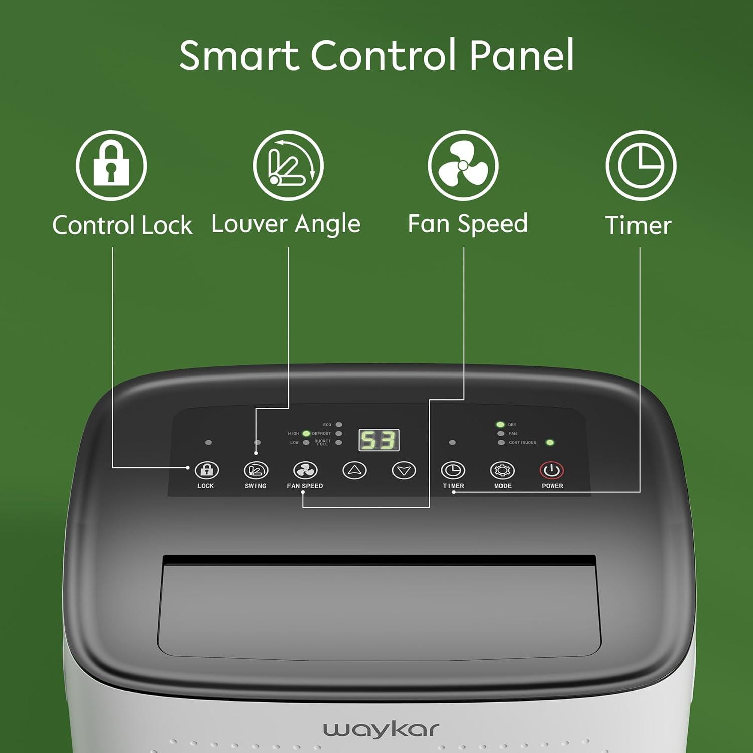 image:imageWaykar 150 Pints 7000 Sq Ft Energy Star Dehumidifier with Pump for Commercial and Industrial Large Room Basement Home Storage Warehouse with Drain Hose and Water Tank150 Pints 7000 Sq Ft