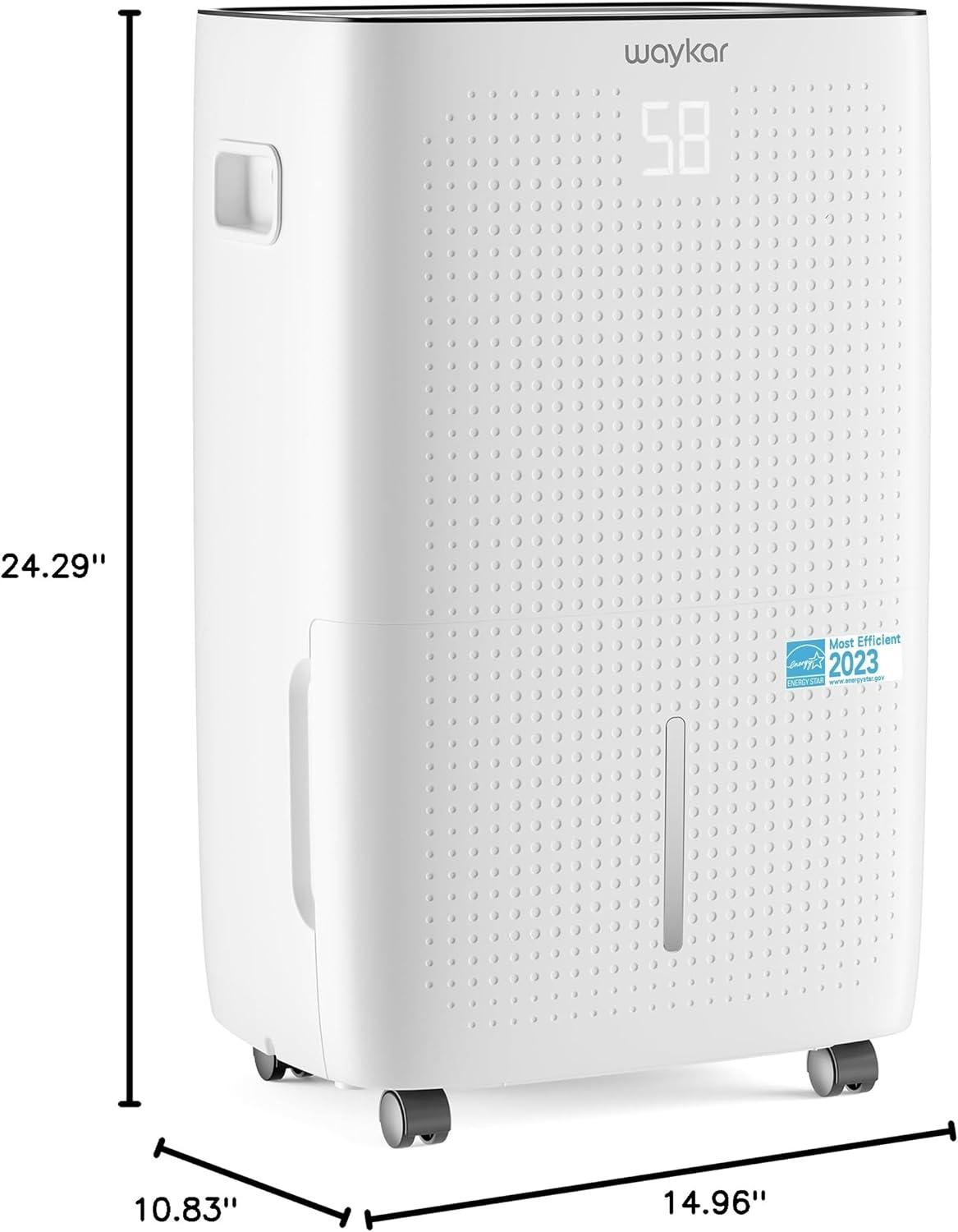 image:imageWaykar 150 Pints 7000 Sq Ft Energy Star Dehumidifier with Pump for Commercial and Industrial Large Room Basement Home Storage Warehouse with Drain Hose and Water Tank150 Pints 7000 Sq Ft