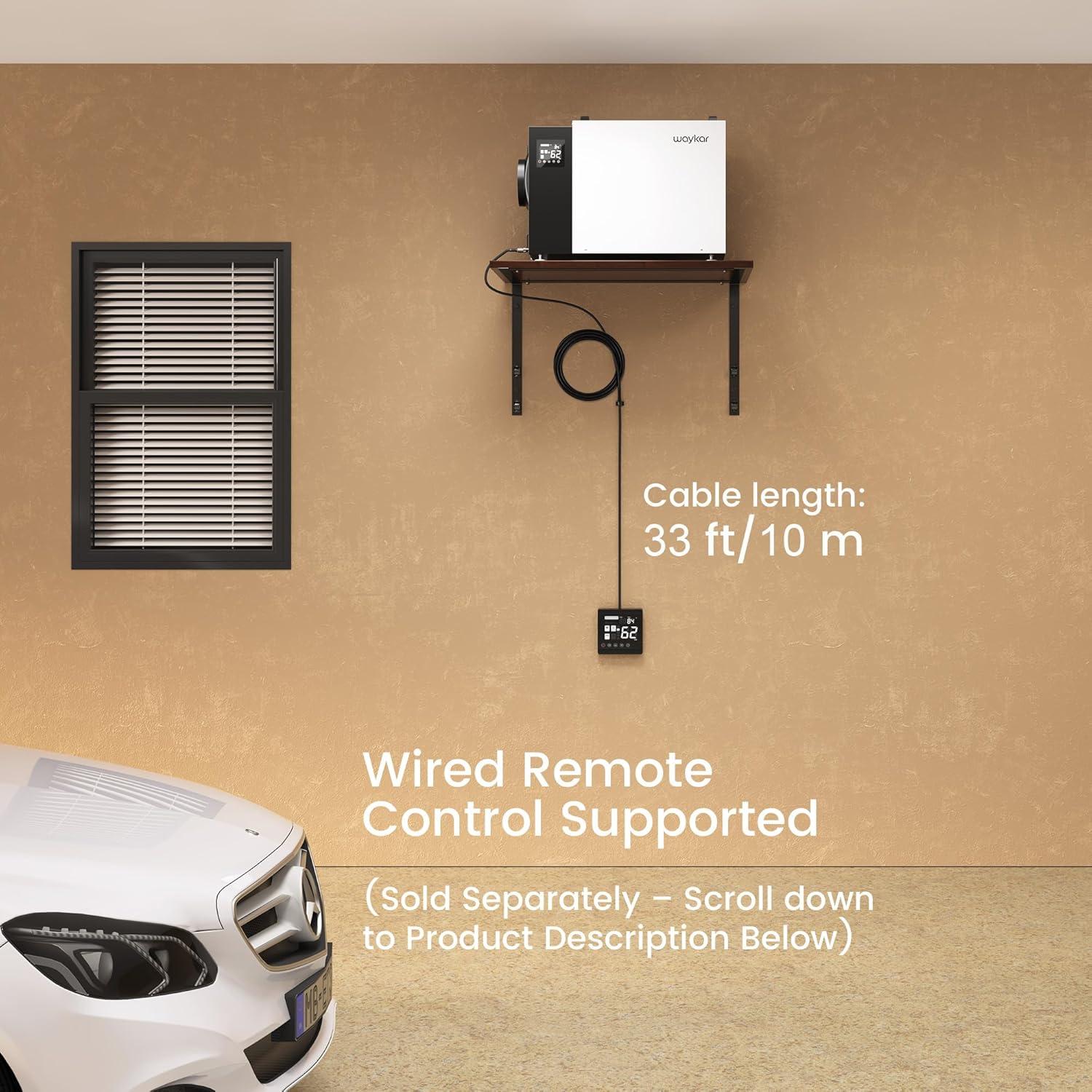 image:imageWaykar 70 Pint Energy Star Crawl Space Dehumidifier with Drain Hose Commercial Dehumidifier for Basements and Home for Spaces up to 5000 Square Feet Smart Humidity Control 5Year Quality Coverage216 Pints with Pump 8000 Sq Ft