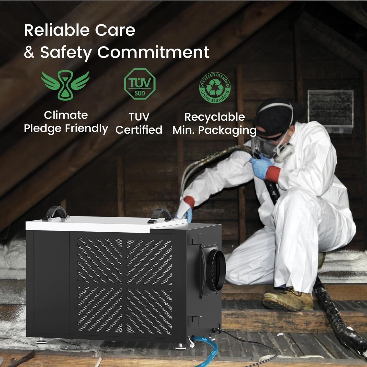 image:imageWaykar 70 Pint Energy Star Crawl Space Dehumidifier with Drain Hose Commercial Dehumidifier for Basements and Home for Spaces up to 5000 Square Feet Smart Humidity Control 5Year Quality Coverage216 Pints with Pump 8000 Sq Ft
