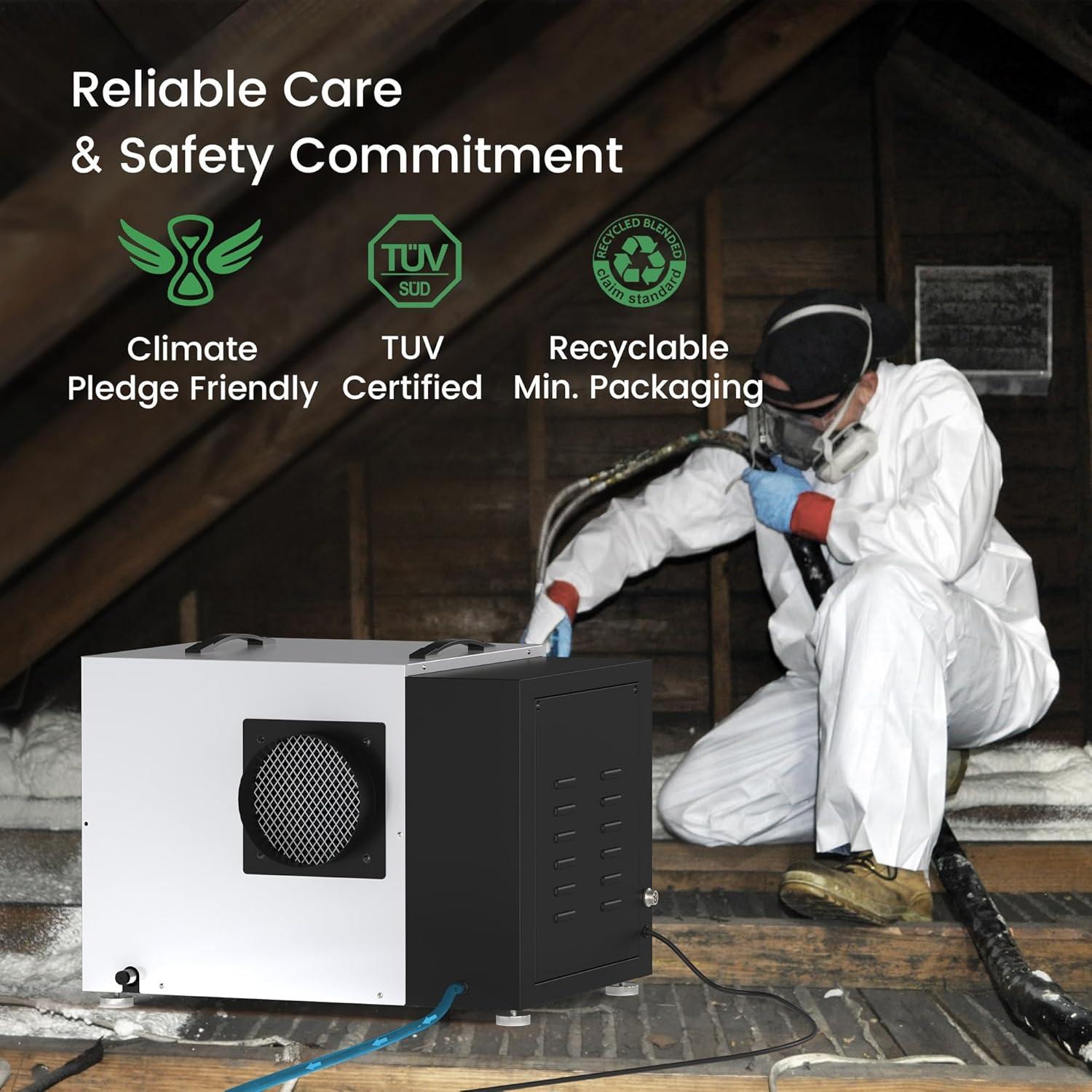 image:imageWaykar 70 Pint Energy Star Crawl Space Dehumidifier with Drain Hose Commercial Dehumidifier for Basements and Home for Spaces up to 5000 Square Feet Smart Humidity Control 5Year Quality Coverage158 Pints with Pump 7500 Sq Ft