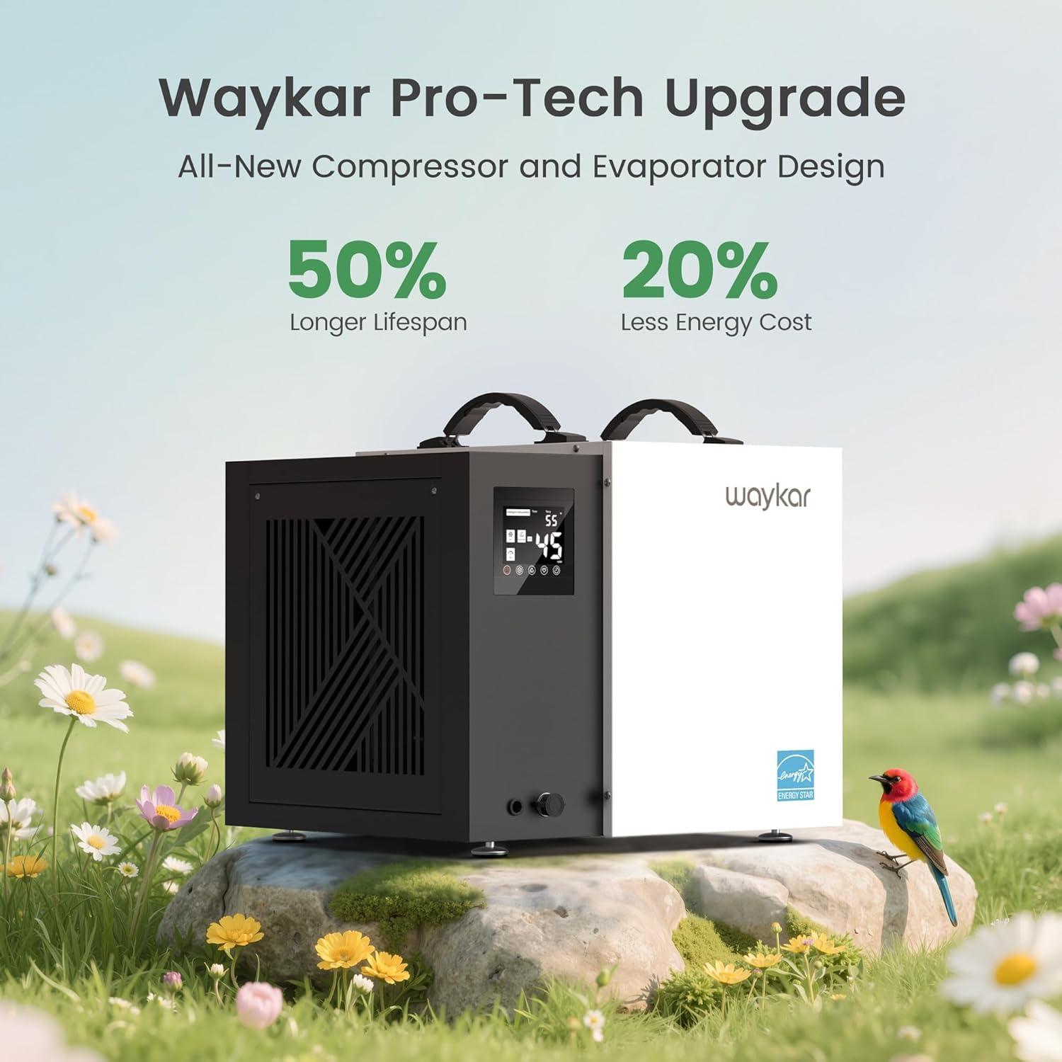 image:imageWaykar 70 Pint Energy Star Crawl Space Dehumidifier with Pump Commercial Dehumidifier for Basements and Home for Spaces up to 5000 Square Feet Smart Humidity Control 5Year Quality Coverage70 Pints 5000 Sq Ft