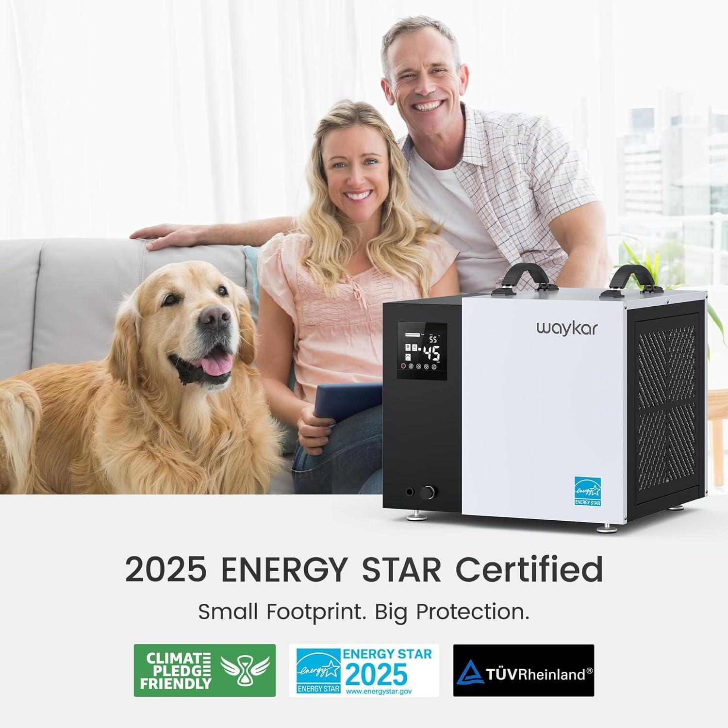 image:imageWaykar 70 Pint Energy Star Crawl Space Dehumidifier with Pump Commercial Dehumidifier for Basements and Home for Spaces up to 5000 Square Feet Smart Humidity Control 5Year Quality Coverage70 Pints 5000 Sq Ft