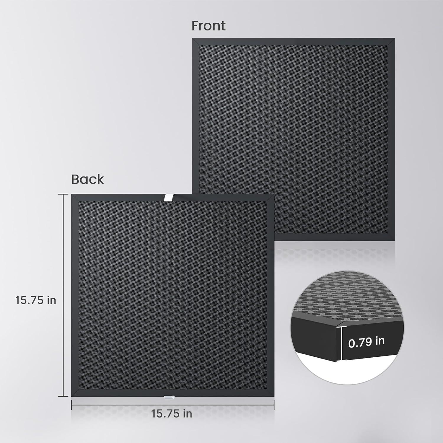 image:imageWaykar Activated Carbon Filter Replacement Reduces Odors Smoke Compatible with Waykar 550 CFM Air Scrubber 2PackActivated Carbon Filter
