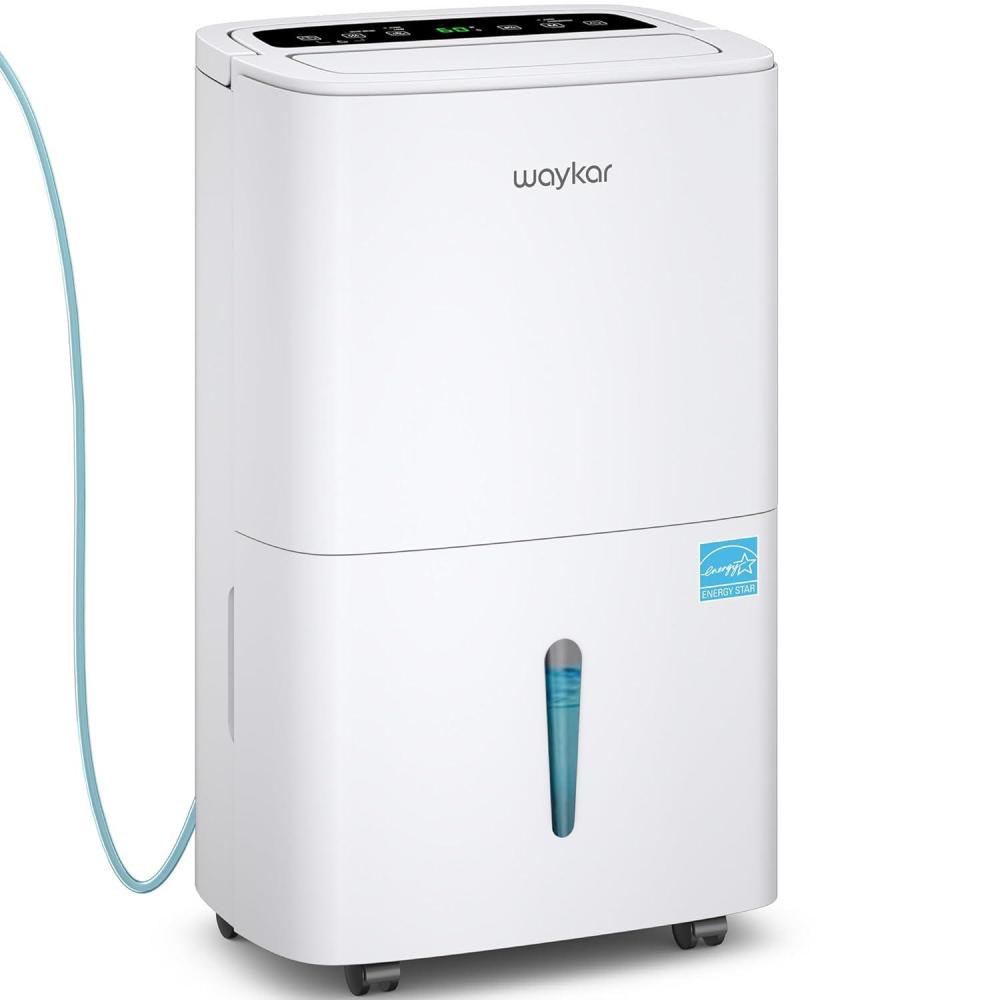 image:imageWaykar 120 Pints 2025 Energy Star Home Dehumidifier for Spaces up to 6000 Sq Ft Ideal for Basement Bathroom and Large Room with Drain Hose Portable Auto Defrost and SelfDrying150 Pints 7000 Sq Ft with Pump