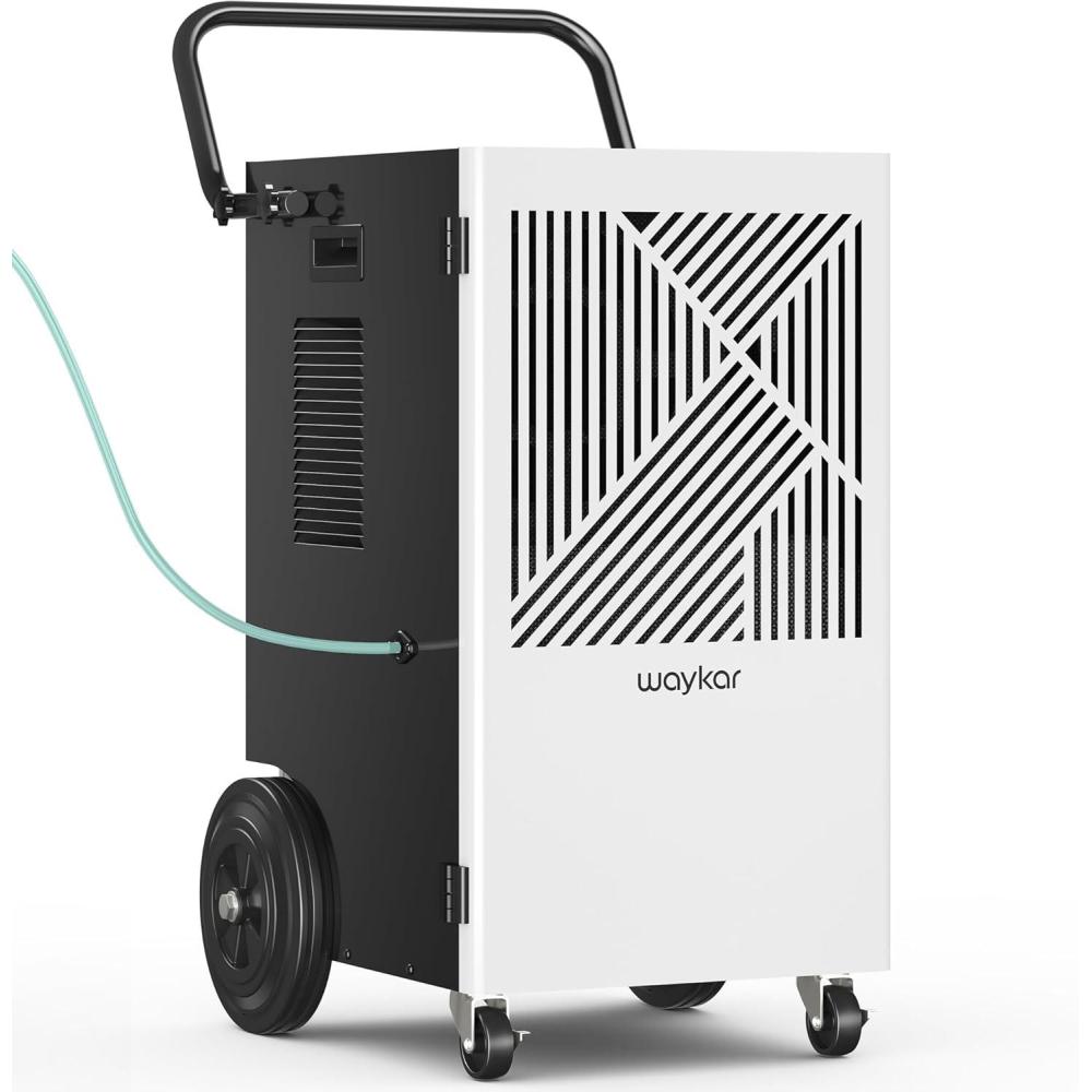 image:imageWaykar 155 Pints Commercial Dehumidifier with Pump Drain Hose and Washable Filter Space up to 8000 Sq Ft for Basements Industrial or Commercial Spaces  5 Year Quality Coverage155 Pints with Pump