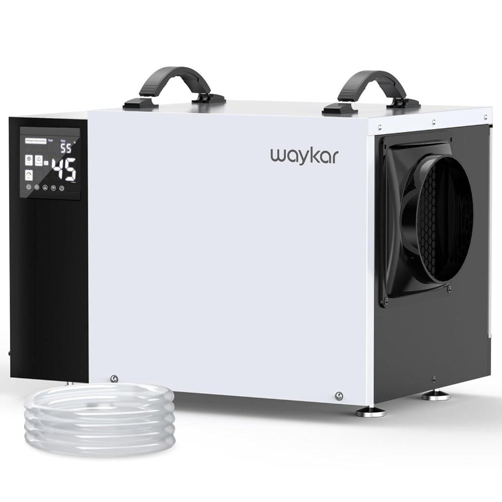 image:imageWaykar 70 Pint Energy Star Crawl Space Dehumidifier with Drain Hose Commercial Dehumidifier for Basements and Home for Spaces up to 5000 Square Feet Smart Humidity Control 5Year Quality Coverage125 Pints with Pump 6500 Sq Ft