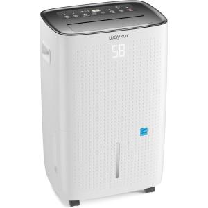 Waykar 130 Pints 6,500 Sq. Ft Dehumidifier with Drain Hose for Commercial and Industrial Large Rooms, Warehouses, Storages, Home, Basements and Bedroom with 2.04 Gal Water Tank(150 Pints 7500 Sq. Ft)