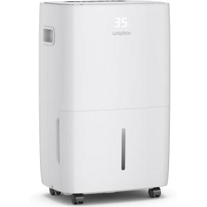 Waykar 130 Pints 6,500 Sq. Ft Dehumidifier with Drain Hose for Commercial and Industrial Large Rooms, Warehouses, Storages, Home, Basements and Bedroom with 2.04 Gal Water Tank(130 Pints 6500 Sq. Ft)