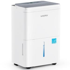 Waykar 5000 Sq.Ft 2025 Energy Star Dehumidifier for Home, Basement, Bedroom, Bathroom, Max 80 Pint/D(Standard 63 Pint/D) with Drain Hose&Water Tank, Ultra Quiet(40 dB), Intelligent Humidity Adjustment(30 Pints 2000 Sq. Ft.)