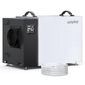 Waykar 70 Pint Energy Star Crawl Space Dehumidifier with Pump, Commercial Dehumidifier for Basements and Home, for Spaces up to 5000 Square Feet, Smart Humidity Control – 5-Year Quality Coverage(216 Pints with Pump 8000 Sq. Ft)