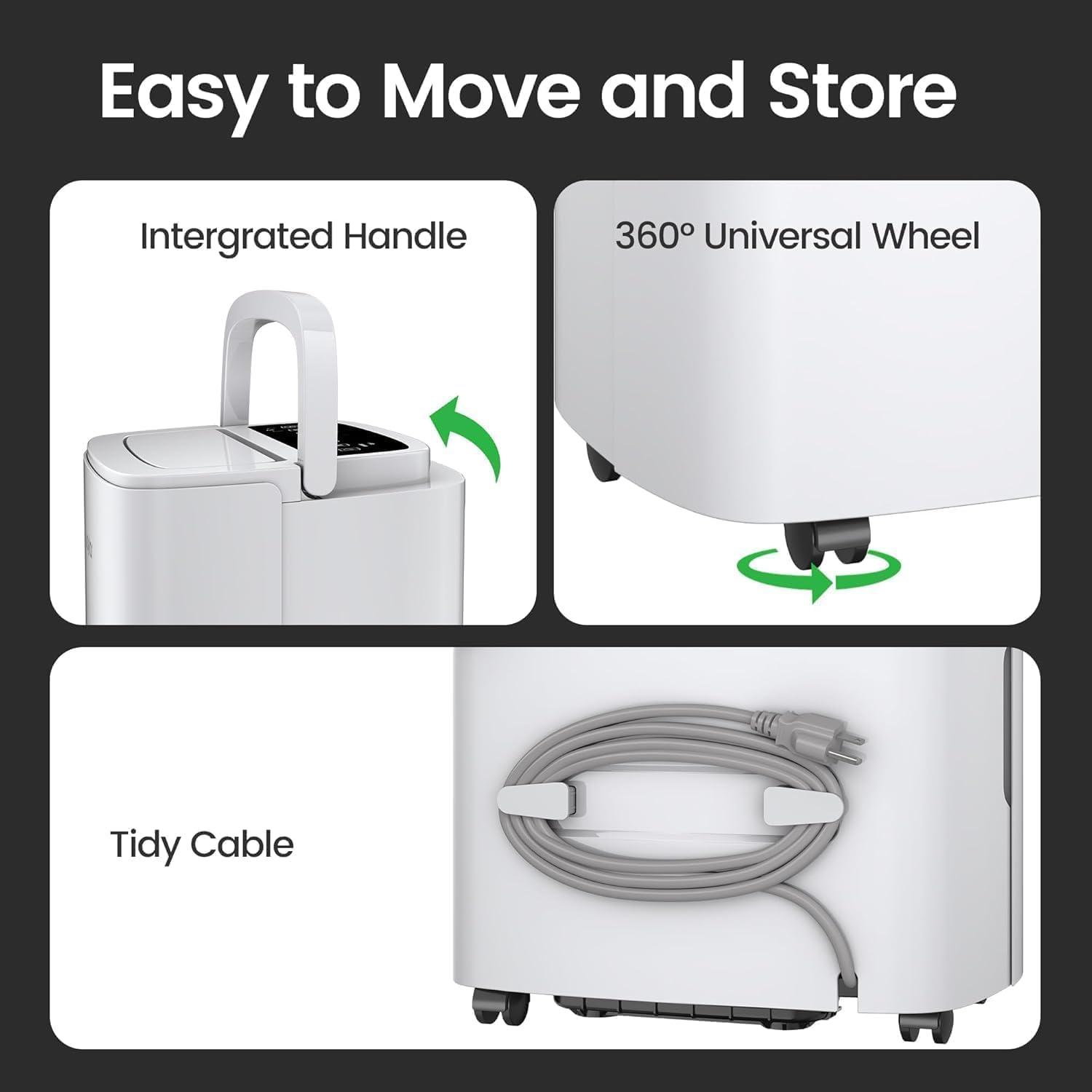 image:imageWaykar 2000 Sq Ft 34 Pints 2025 Most Efficient Energy Star Dehumidifier for Basement amp Home with Auto or Manual Drainage Ultra Quiet 33dB 062Gallon Water Tank120 Pints 6500 Sq Ft