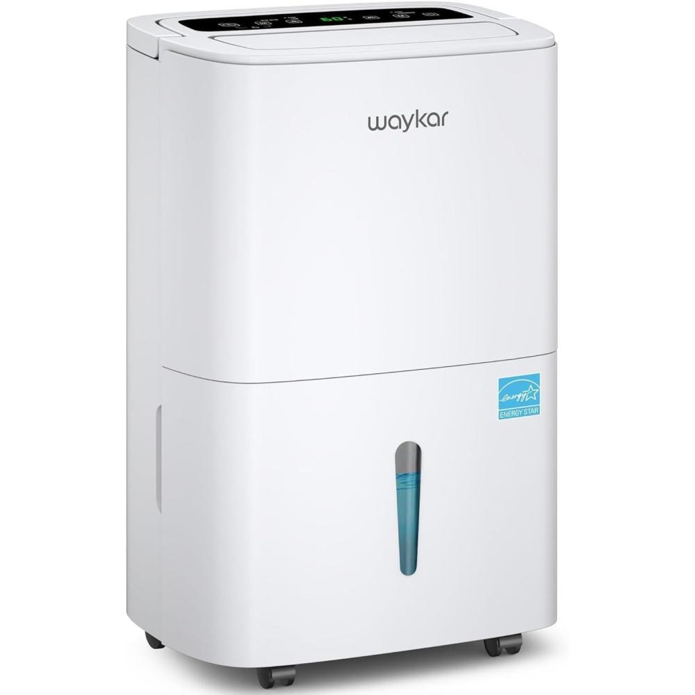 image:imageWaykar 2000 Sq Ft 34 Pints 2025 Most Efficient Energy Star Dehumidifier for Basement amp Home with Auto or Manual Drainage Ultra Quiet 33dB 062Gallon Water Tank120 Pints 6500 Sq Ft
