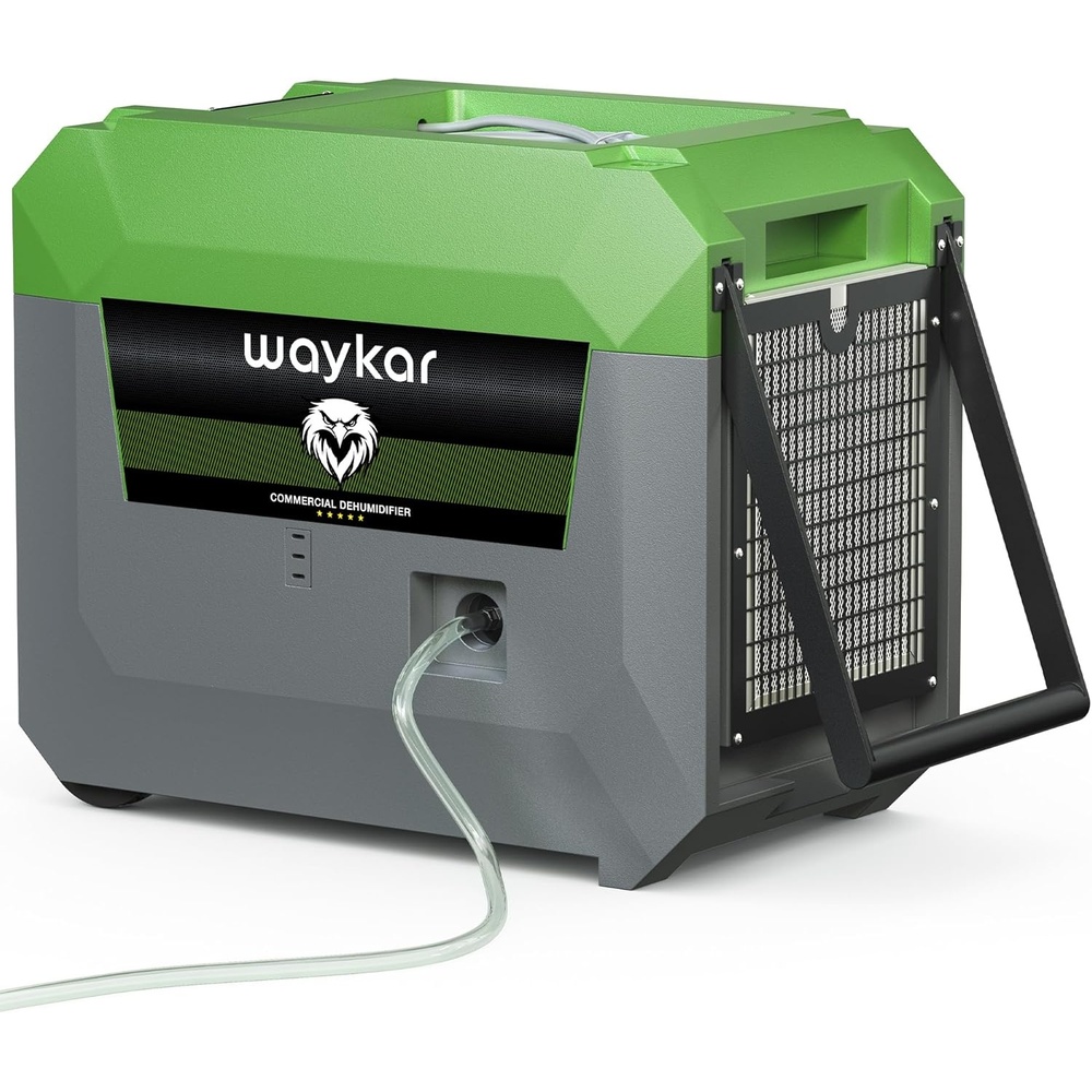 image:imageWaykar 150 Pints Commercial Dehumidifier with Pump amp Drain Hose 7500 Sq Ft LGR Industrial Dehumidifier for Basements Job Site Water Damage Restoration Stackable amp Durable 5Yr Coverage150 Pints 7000 Sq Ft
