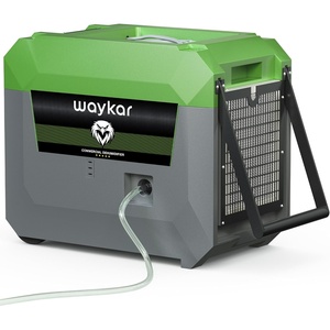 Waykar 150 Pints Commercial Dehumidifier with Pump & Drain Hose, 7,500 Sq. Ft LGR Industrial Dehumidifier for Basements, Job Site, Water Damage Restoration — Stackable & Durable, 5-Yr Coverage(150 Pints 7000 Sq. Ft)
